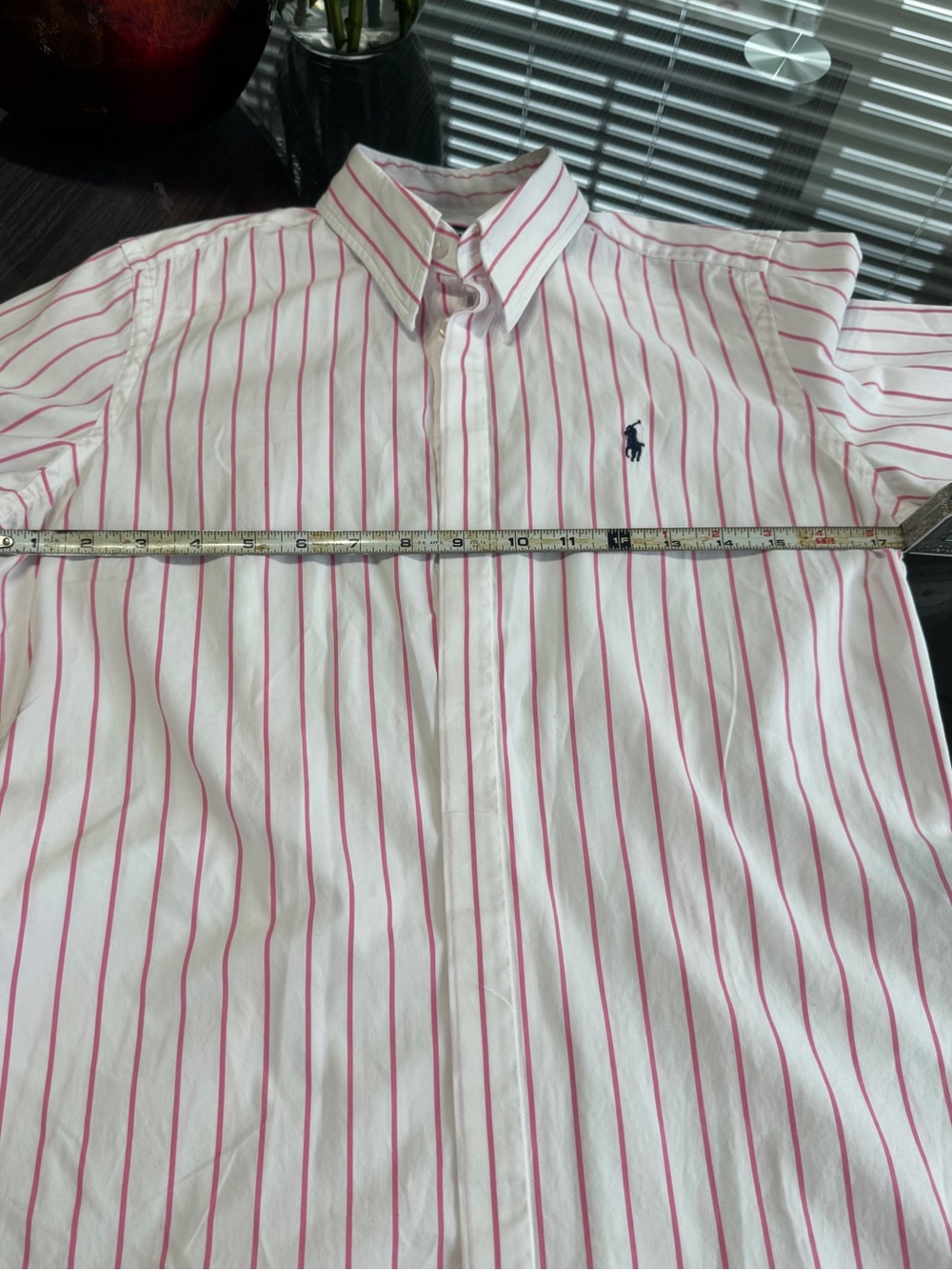 Ralph Lauren White Shirt with Pink Stripes - Picture 12 of 16